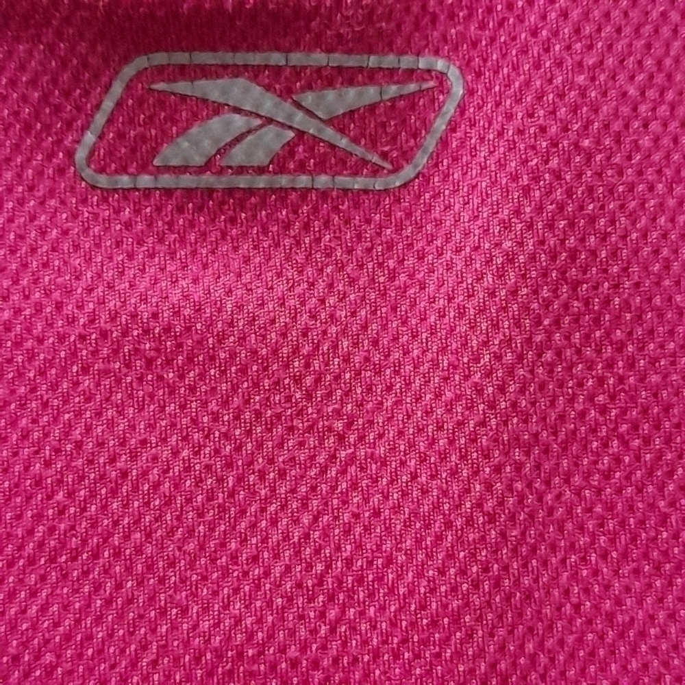 REEBOK Play Dry Running Jacket Reflective Activewear Women's Large pink - Picture 3 of 8